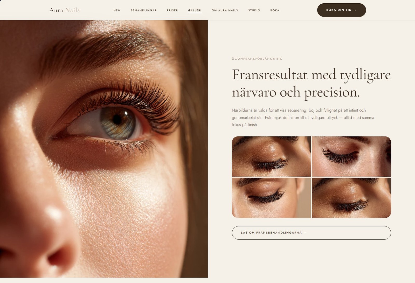 Aura Nails — premium beauty studio Göteborg